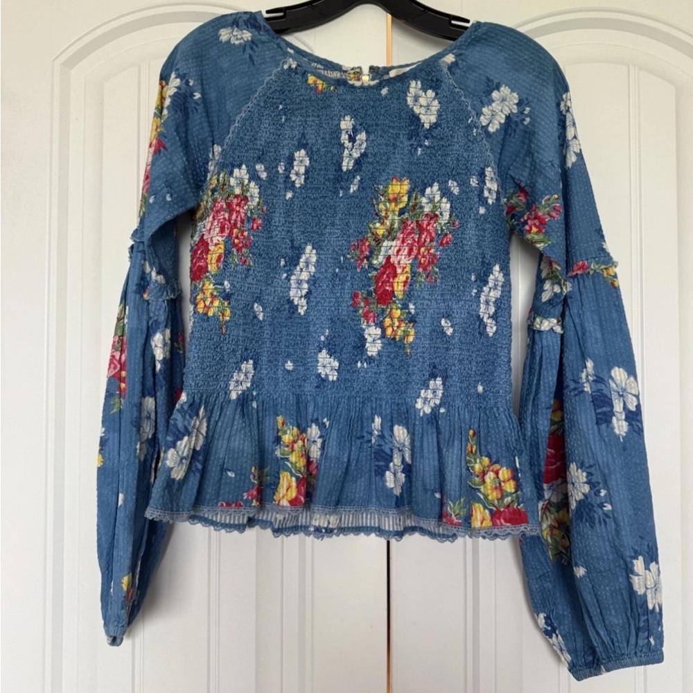 LoveShackFancy Blue Floral Blouse - Picture 4 of 9